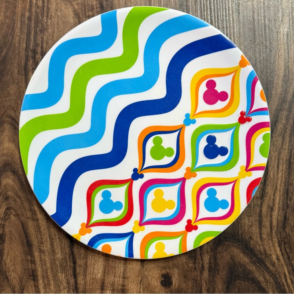 Disney Parks Plate Color Fusion Mickey Mouse  9''